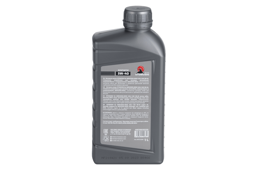 Моторное масло 5W-40 OTOMOSHI for Mercedes-Benz 229.5 - 1 л